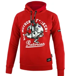 Bluza damska z kapturem Pretorian "Run motherf*:)ker!" - czerwona
