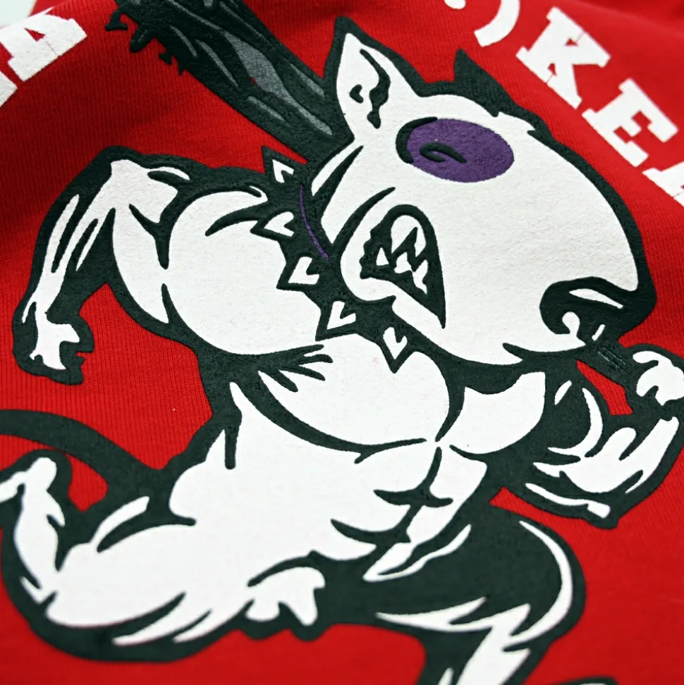 Bluza damska z kapturem Pretorian "Run motherf*:)ker!" - czerwona