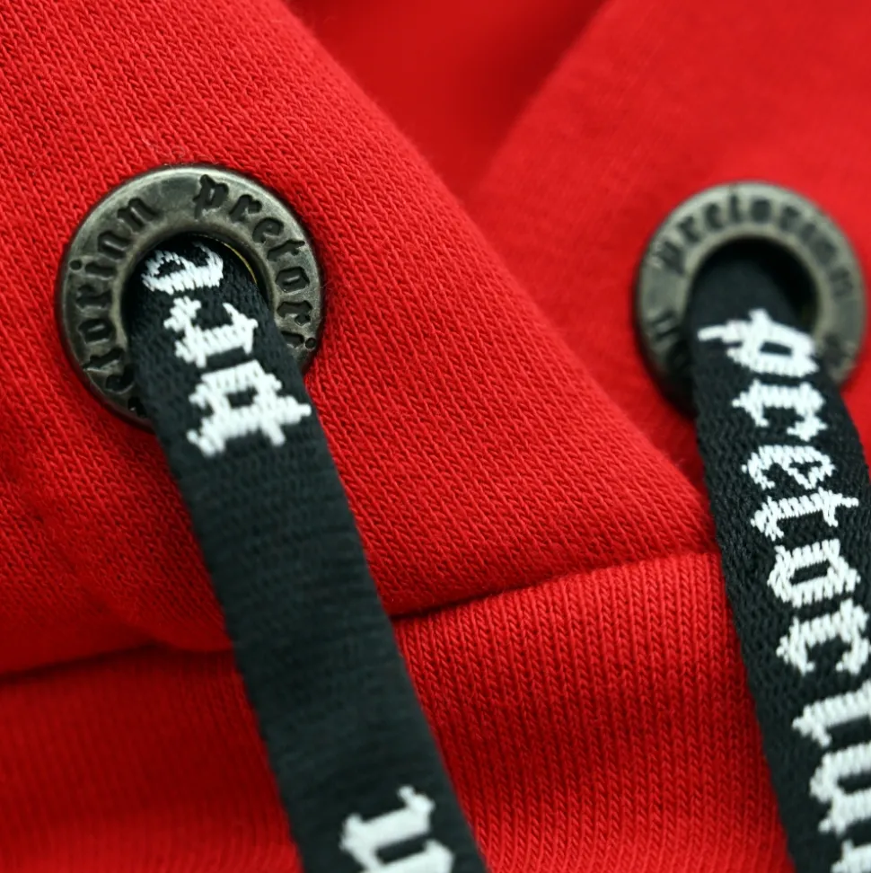 Bluza damska z kapturem Pretorian "Run motherf*:)ker!" - czerwona