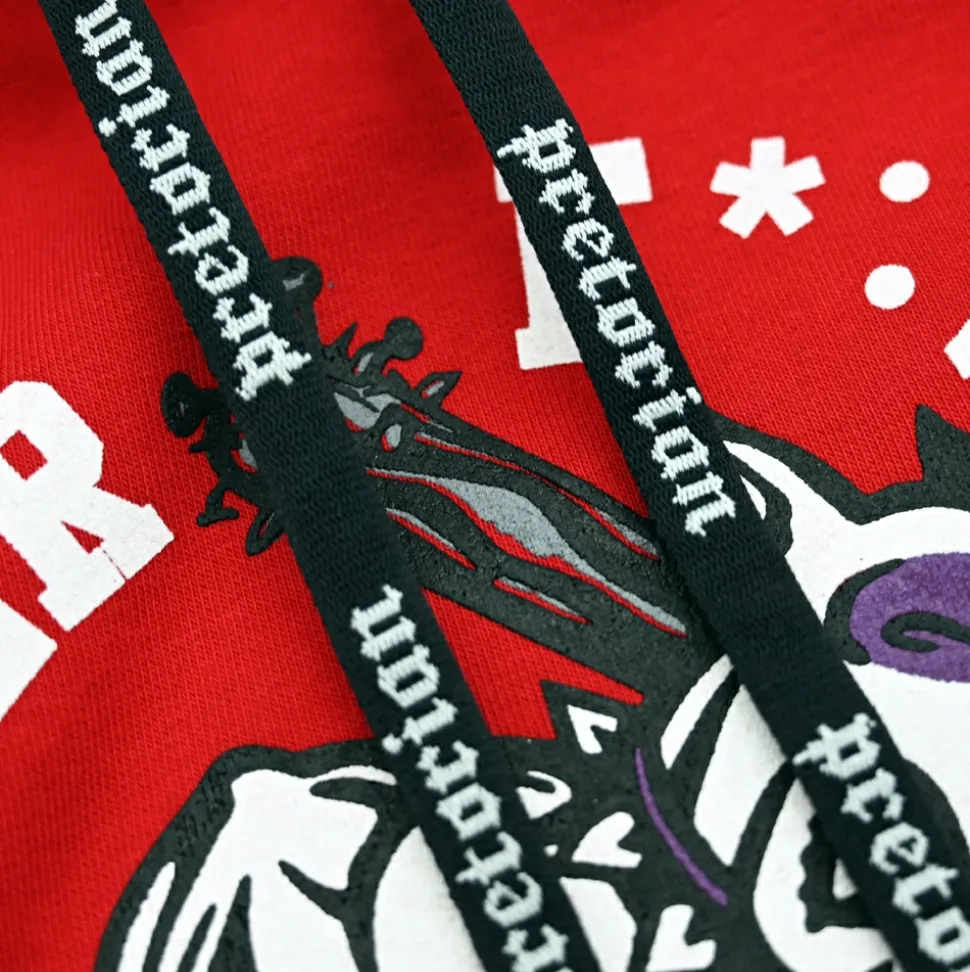 Bluza damska z kapturem Pretorian "Run motherf*:)ker!" - czerwona