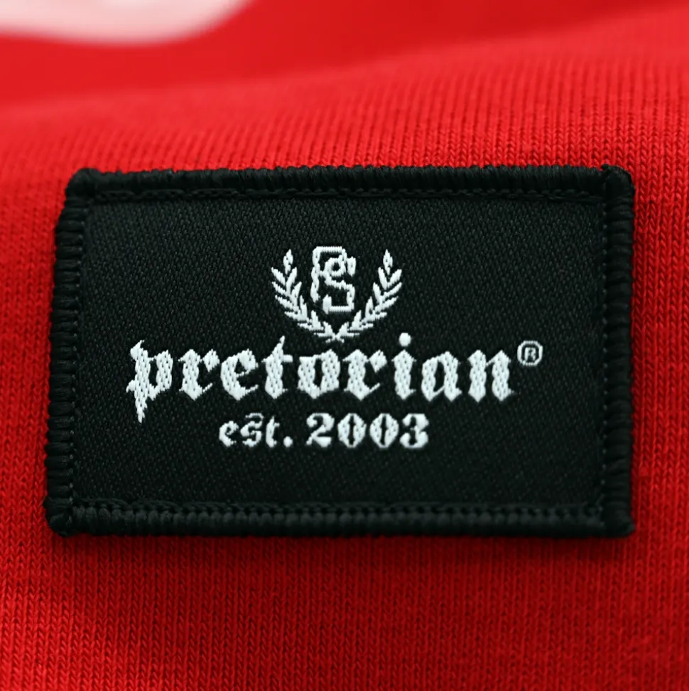 Bluza damska z kapturem Pretorian "Run motherf*:)ker!" - czerwona