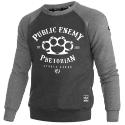 Bluza raglanowa Pretorian "Public Enemy" - grafitowa