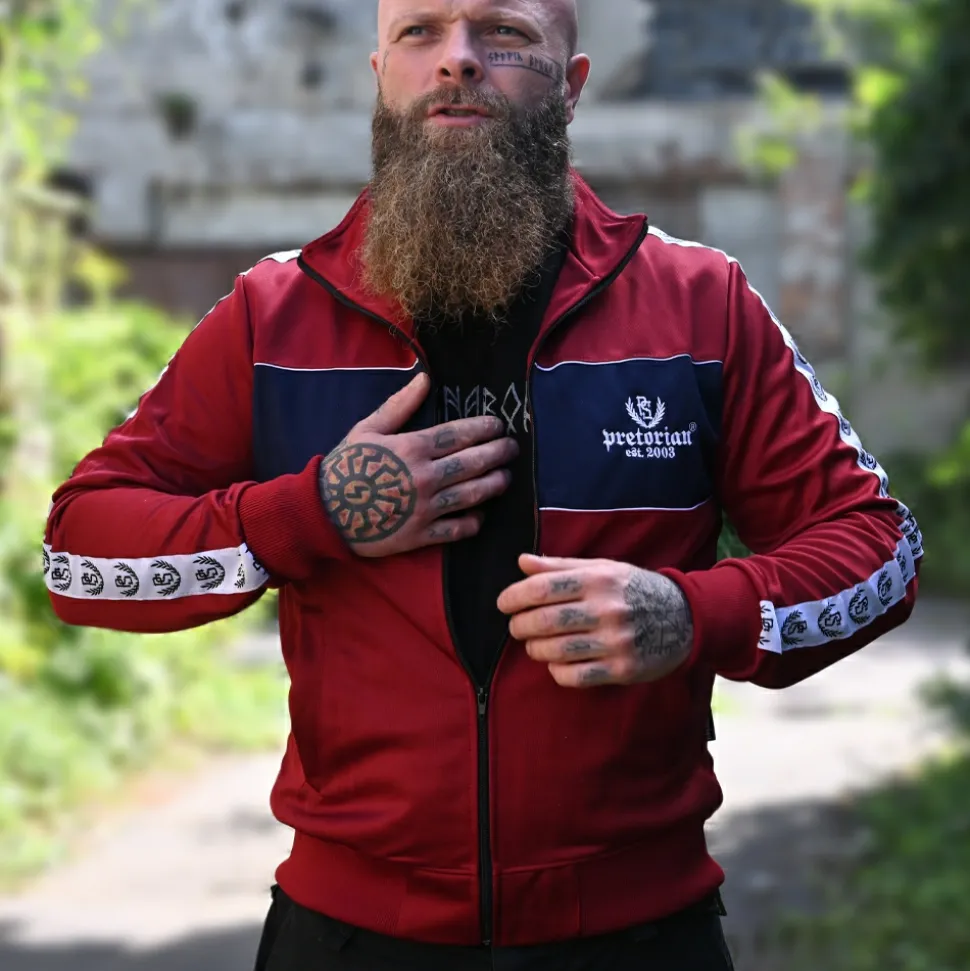 Bluza rozpinana Pretorian "Est. 2003" - bordowa