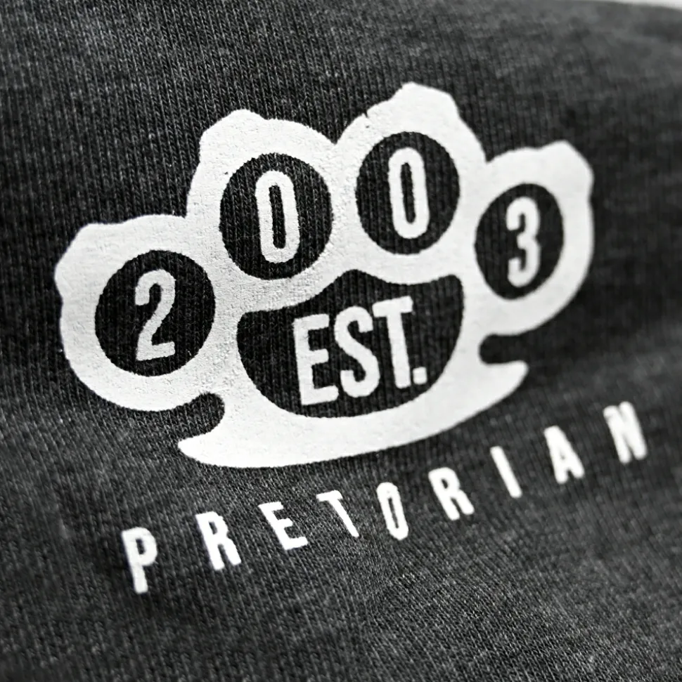 Bluza z kapturem Pretorian "Public Enemy" - grafitowa