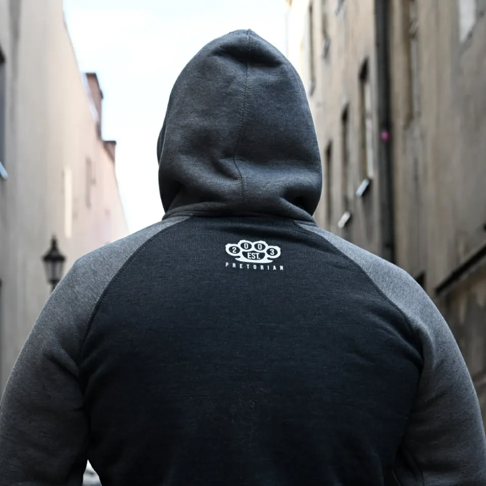 Bluza z kapturem Pretorian "Public Enemy" - grafitowa