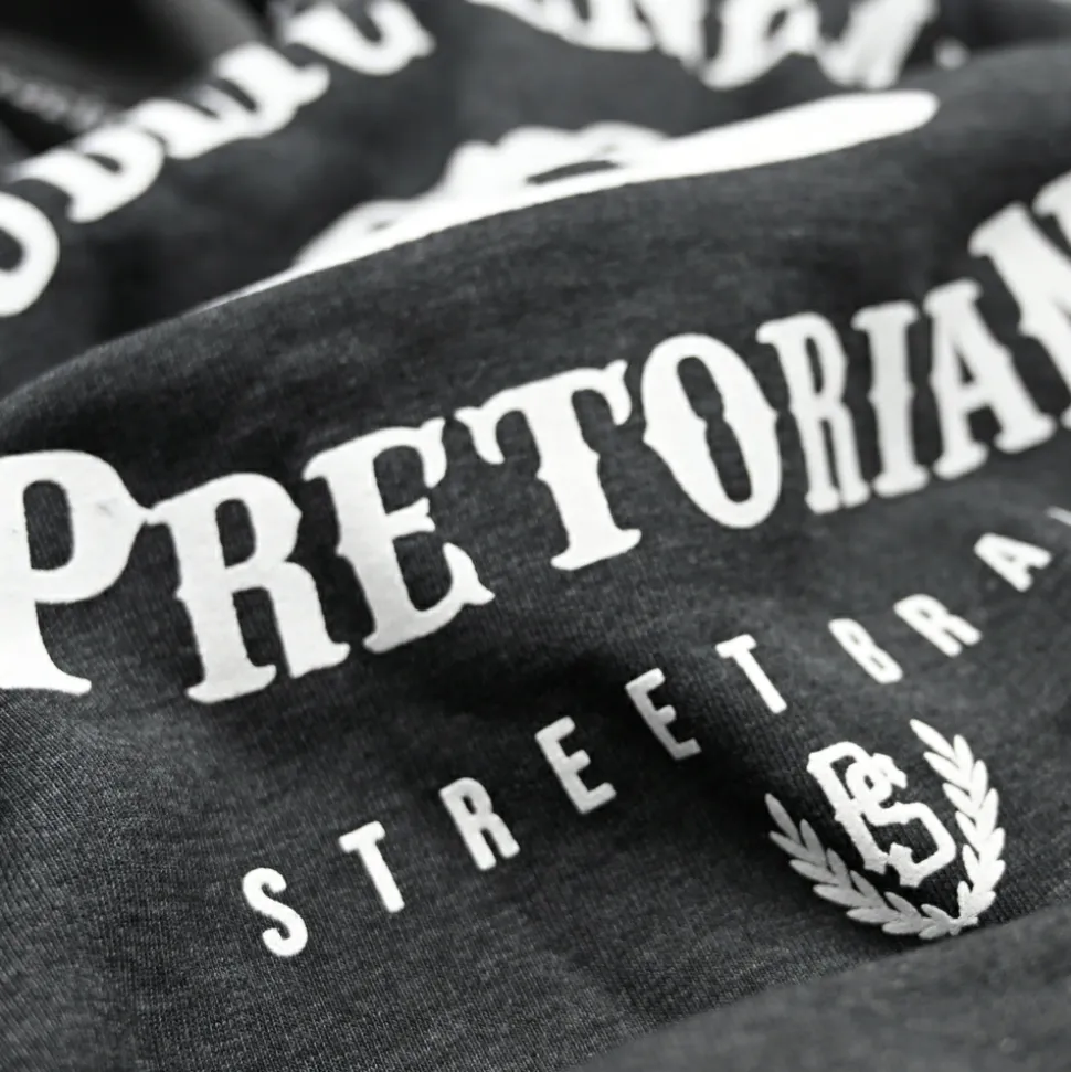 Bluza z kapturem Pretorian "Public Enemy" - grafitowa