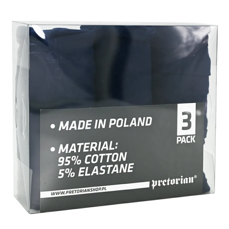 Bokserki Pretorian komplet 3 sztuk - granatowe