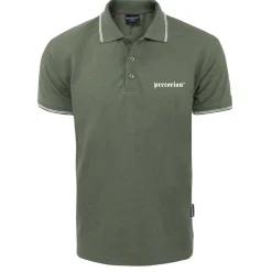 Koszulka polo Pretorian "Logo" wstawki - khaki