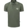 Koszulka polo Pretorian "PS" wstawki - khaki
