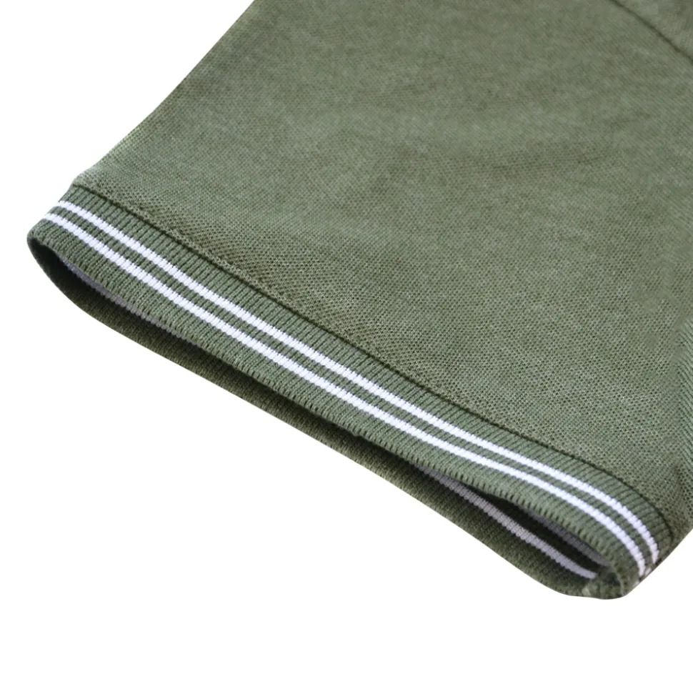 Koszulka polo Pretorian "PS" wstawki - khaki