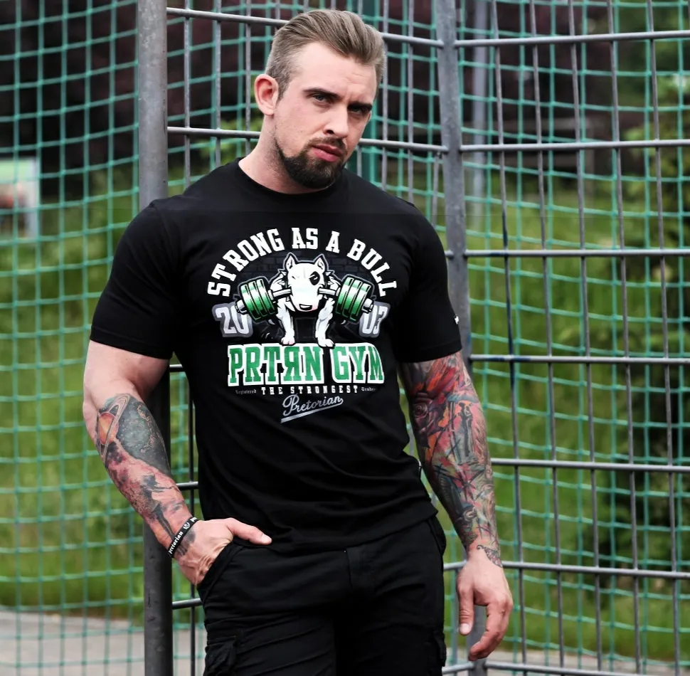Koszulka Pretorian "Strong as a Bull!" - czarna