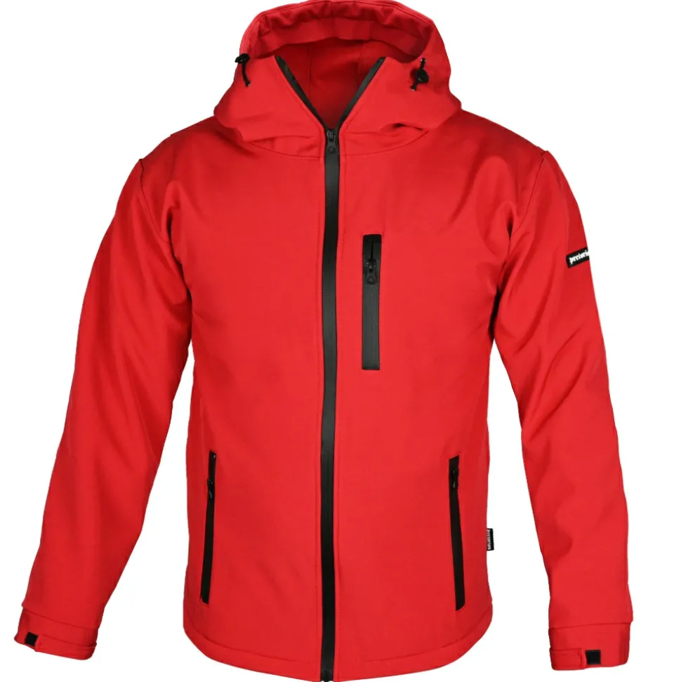 Kurtka softshell Pretorian "No Logo" - czerwona
