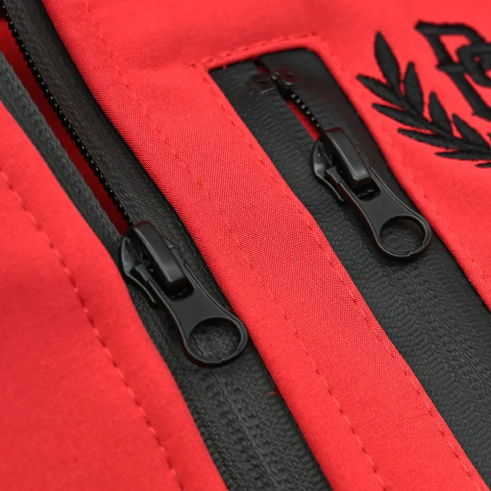 Kurtka softshell Pretorian "Black PS" - czerwona