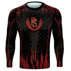 Rashguard longsleeve Pretorian "Red Splash"