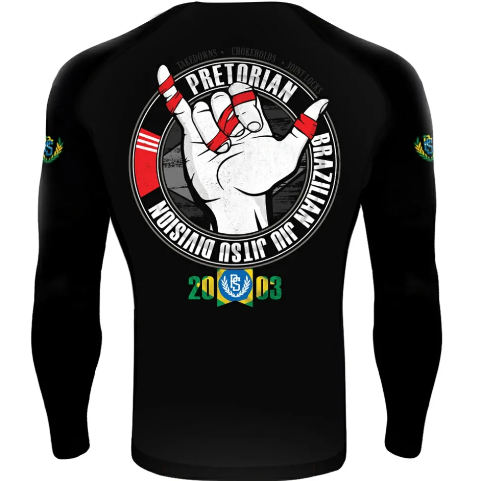 Rashguard longsleeve Pretorian "Brazilian Jiu Jitsu"