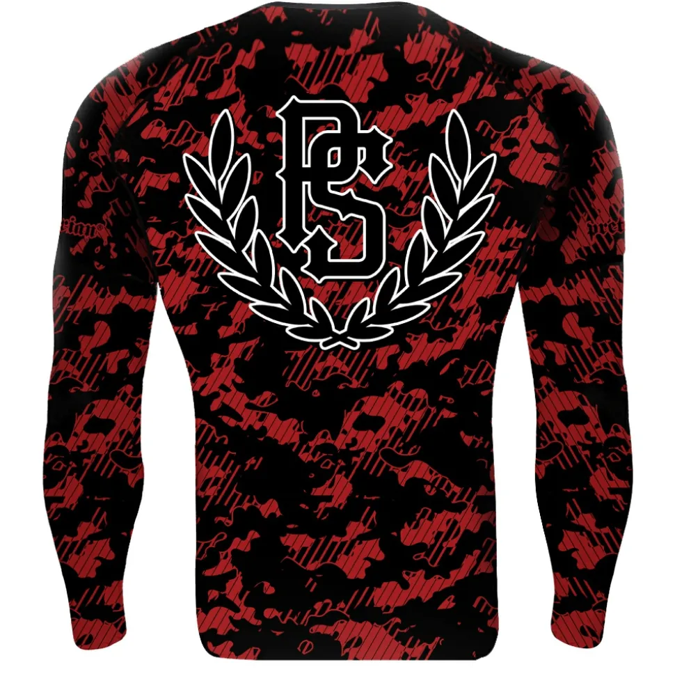 Rashguard longsleeve Pretorian "Red Camo"