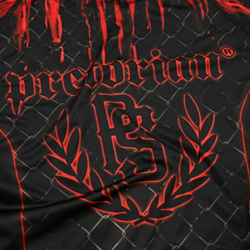 Rashguard longsleeve Pretorian "Red Splash"