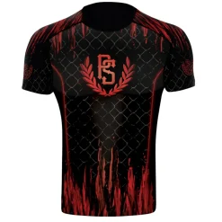 Rashguard short sleeve Pretorian "Red Splash"