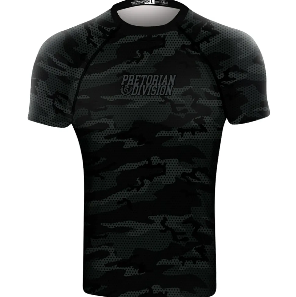 Rashguard short sleeve Pretorian "Black Camo"
