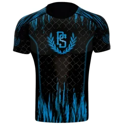 Rashguard short sleeve Pretorian "Blue Splash"