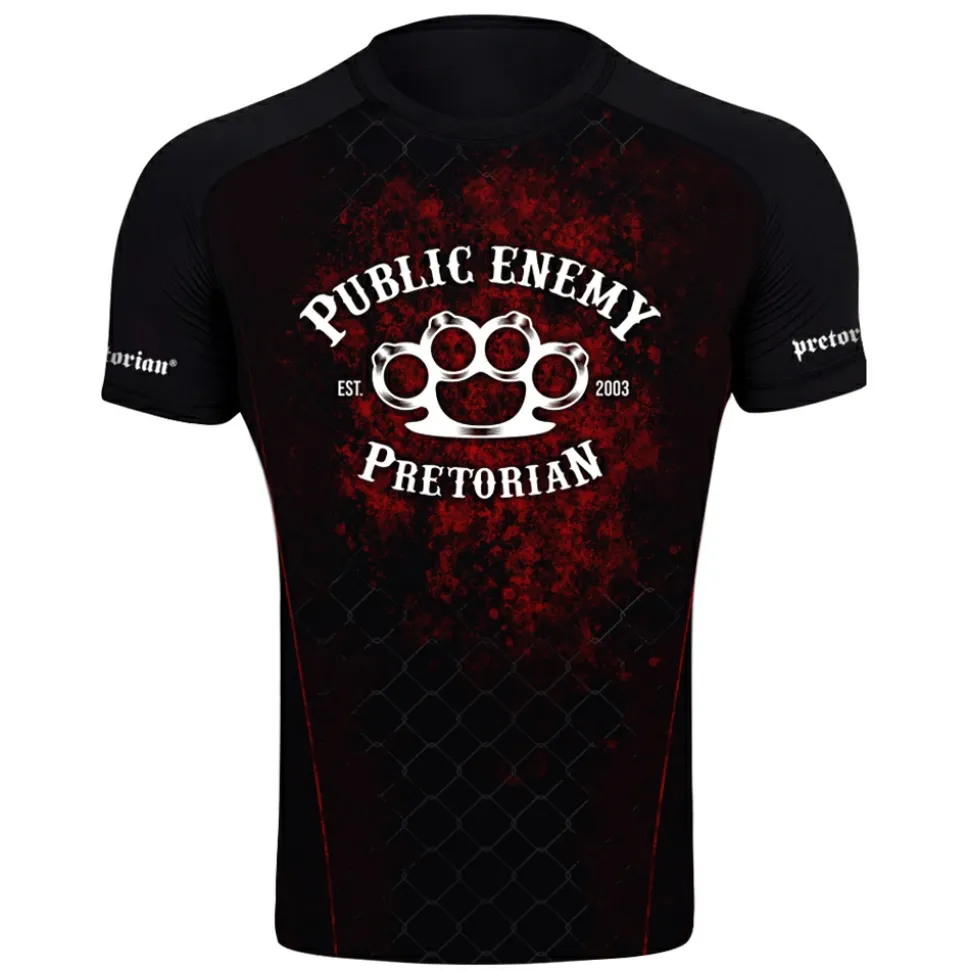 Rashguard short sleeve Pretorian "Public Enemy"