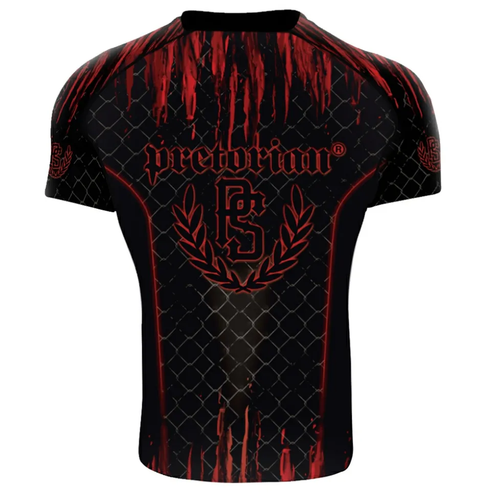 Rashguard short sleeve Pretorian "Red Splash"