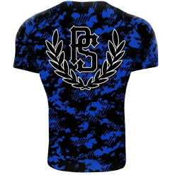 Rashguard short sleeve Pretorian "Blue Camo"