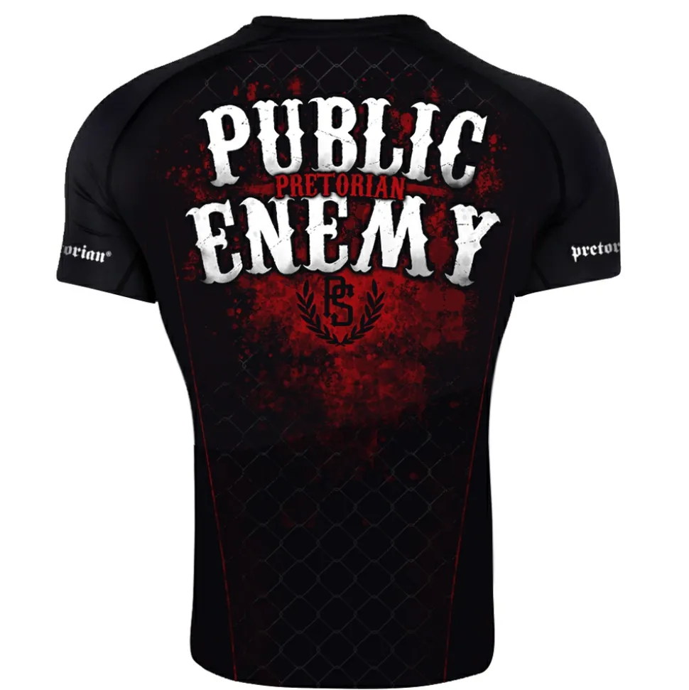Rashguard short sleeve Pretorian "Public Enemy"