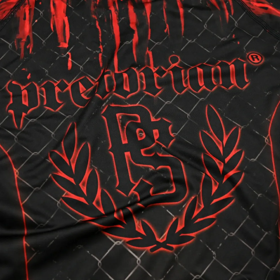 Rashguard short sleeve Pretorian "Red Splash"