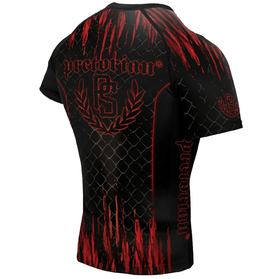 Rashguard short sleeve Pretorian "Red Splash"