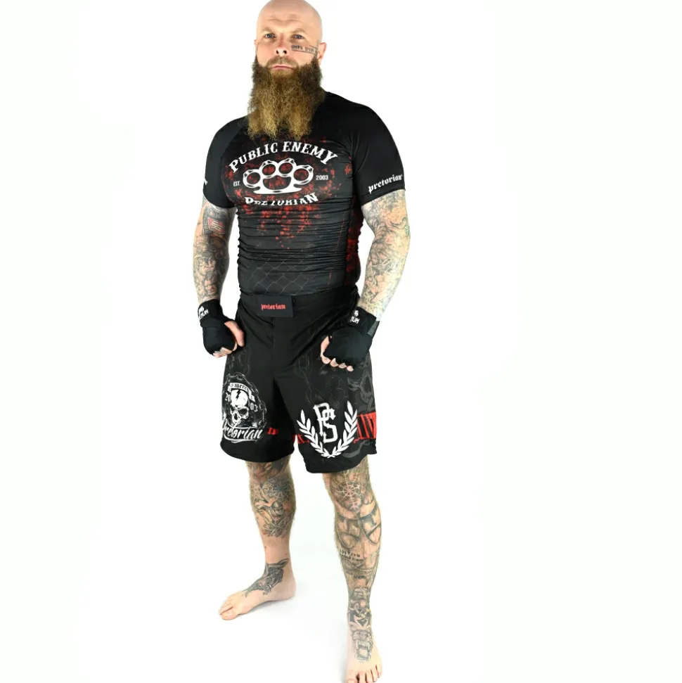 Rashguard short sleeve Pretorian "Public Enemy"