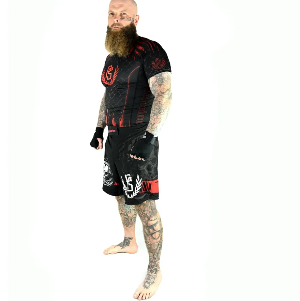 Rashguard short sleeve Pretorian "Red Splash"