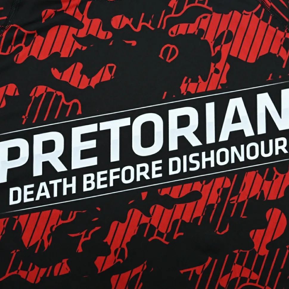 Rashguard short sleeve Pretorian "Red Camo"
