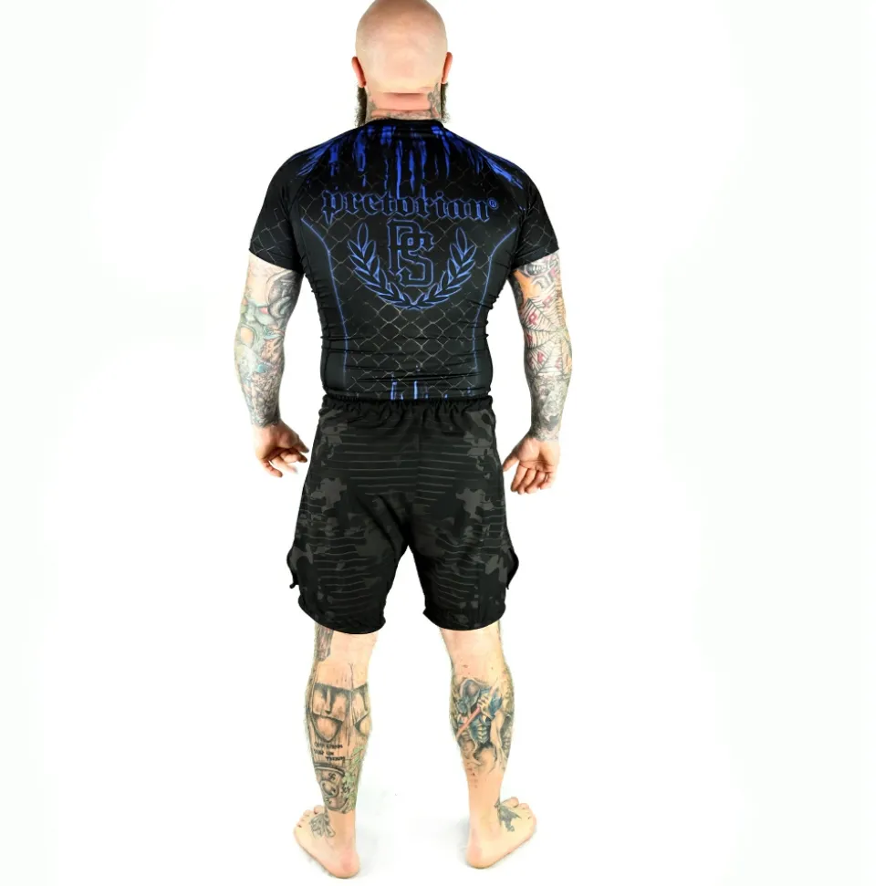 Rashguard short sleeve Pretorian "Blue Splash"