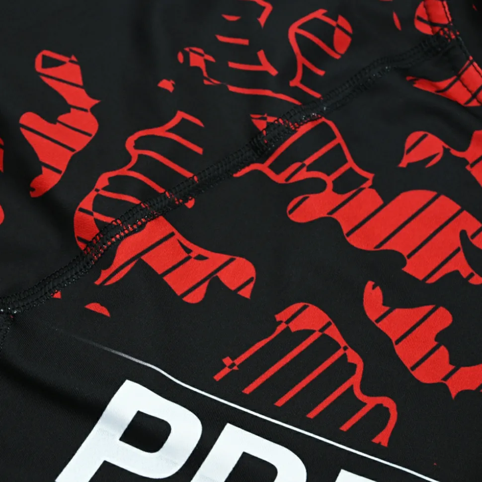 Rashguard short sleeve Pretorian "Red Camo"