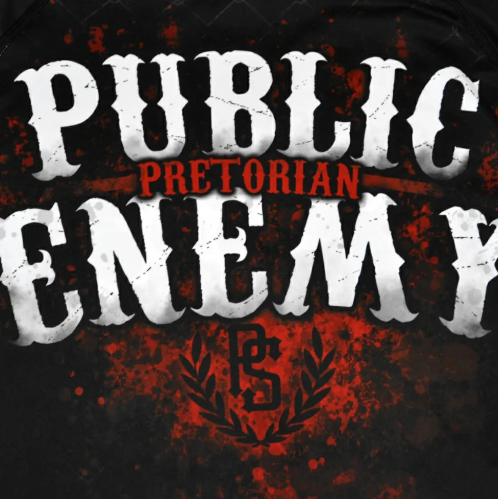 Rashguard short sleeve Pretorian "Public Enemy"