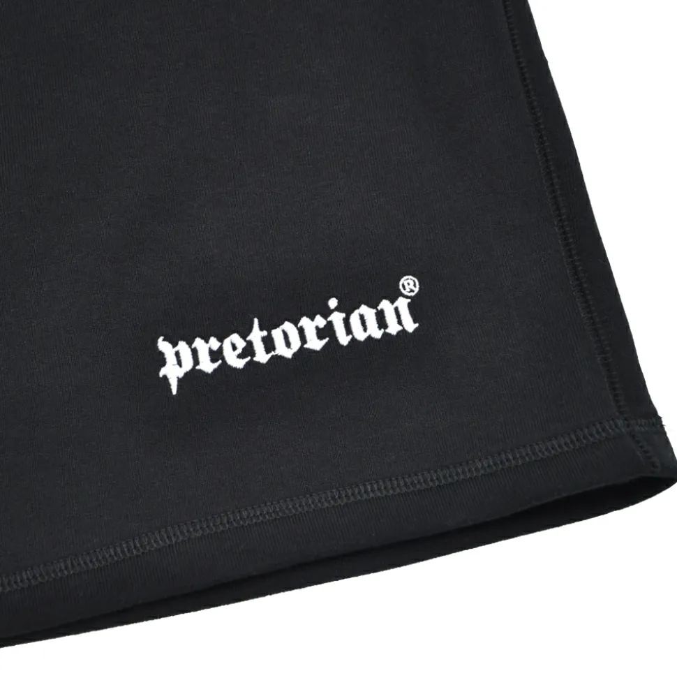Spodenki bawełniane Pretorian "Logo" - czarne