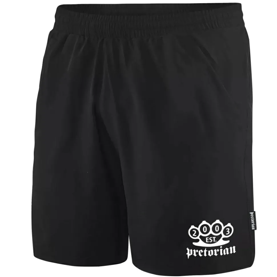 Spodenki poliestrowe Pretorian "Public Enemy" - czarne