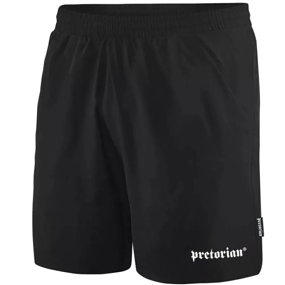 Spodenki poliestrowe Pretorian "Logo" - czarne